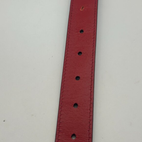 Fendi Monster Eyes Red & Black Leather Bel - Picture 4 of 6